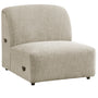 Cream Mixed Weave Fabric Modular Armless 1 Seater Sofa LUNAR