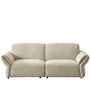 Cream Mixed Weave Fabric Sectional 3 Seater Sofa LUNAR