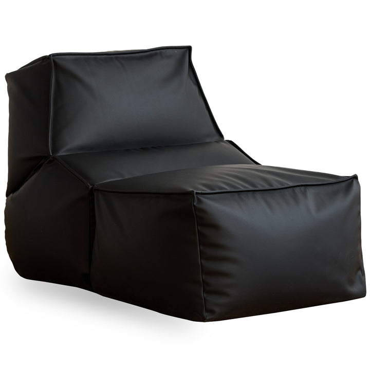 Cream velvet fabric 1 seater sofa lazy detail 4.
