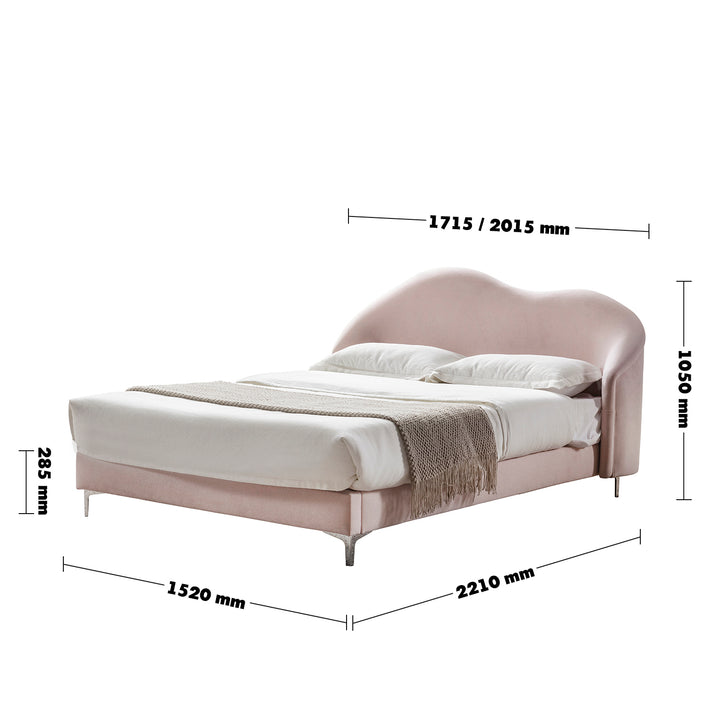 Cream velvet fabric bed frame lula size charts.