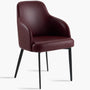 Modern Fabric And Leather Dining Chair METAL MAN N11