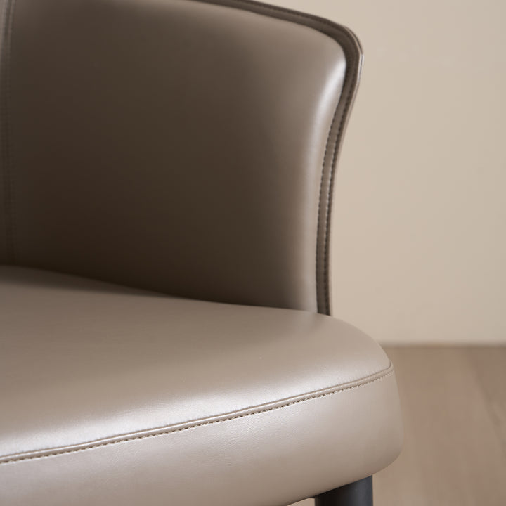 Modern Fabric And Leather Dining Chair METAL MAN N12