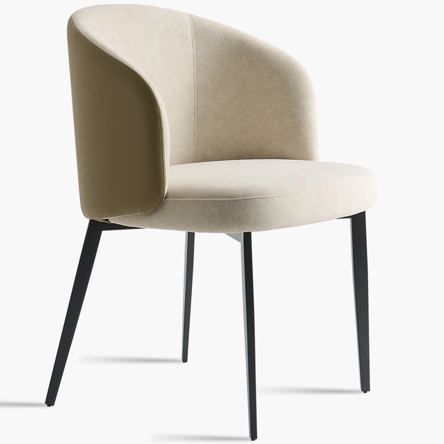 Modern Fabric And Leather Dining Chair METAL MAN N13