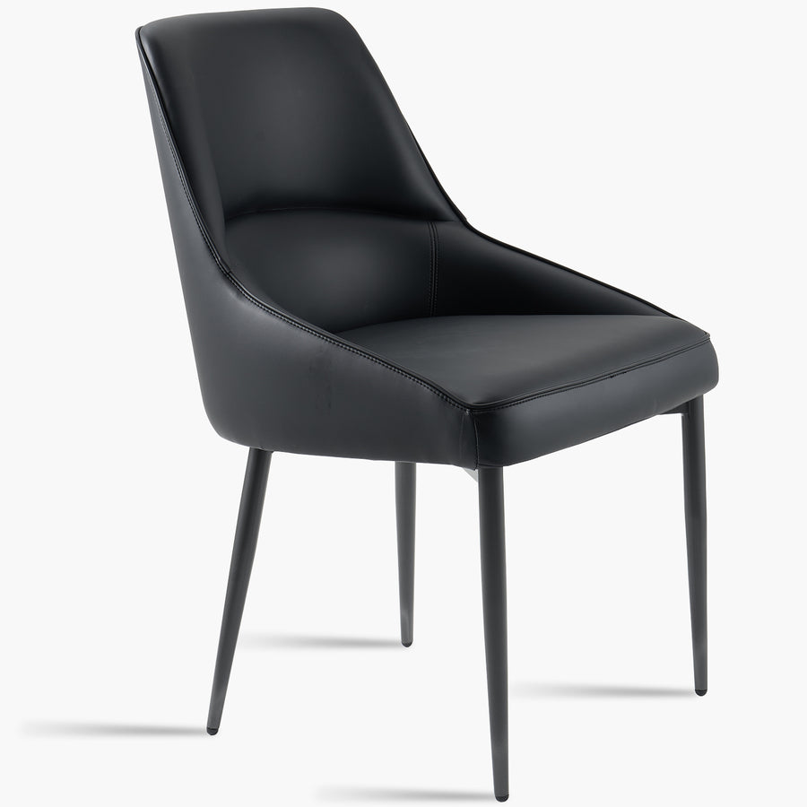 Modern Fabric And Leather Dining Chair METAL MAN N14