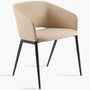 Modern Fabric And Leather Dining Chair METAL MAN N16