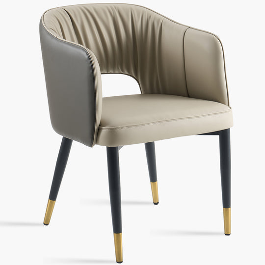 Modern Fabric And Leather Dining Chair METAL MAN N18