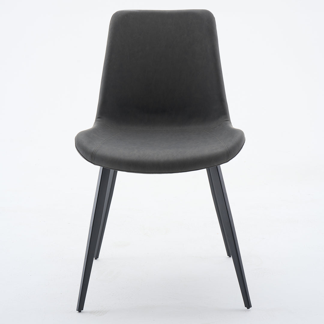 Modern Fabric And Leather Dining Chair METAL MAN N1
