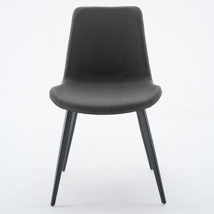 Modern Fabric And Leather Dining Chair METAL MAN N1