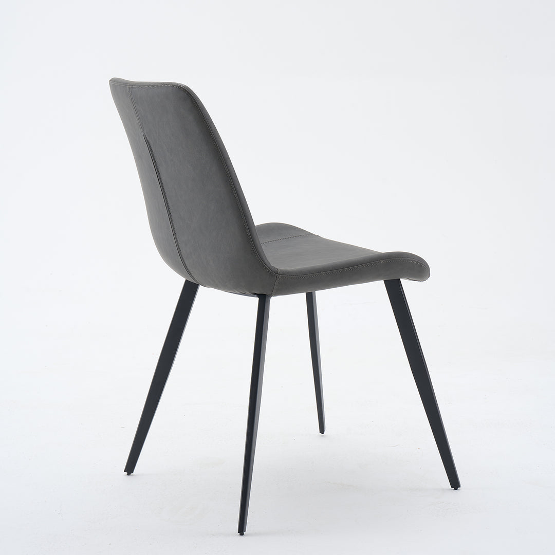 Modern Fabric And Leather Dining Chair METAL MAN N1