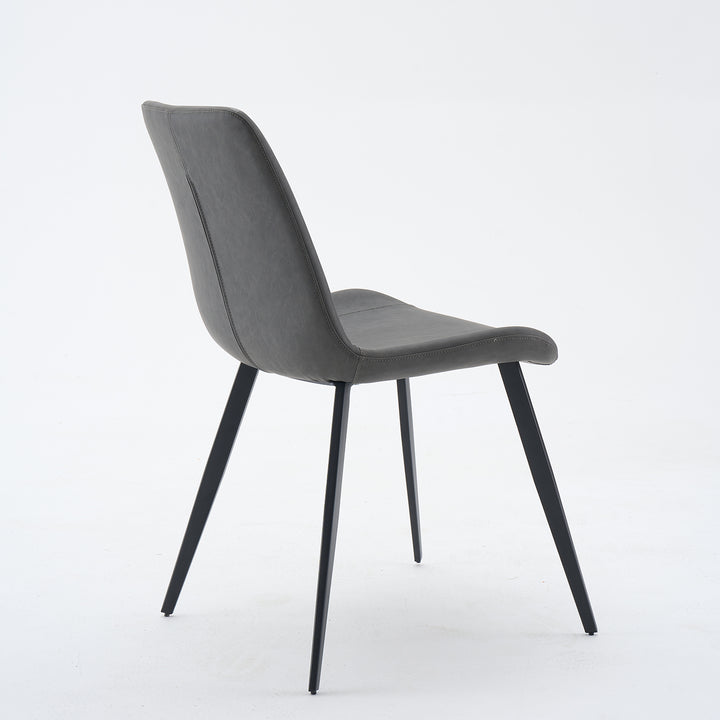 Modern Fabric And Leather Dining Chair METAL MAN N1