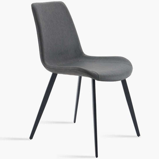 Modern Fabric And Leather Dining Chair METAL MAN N1