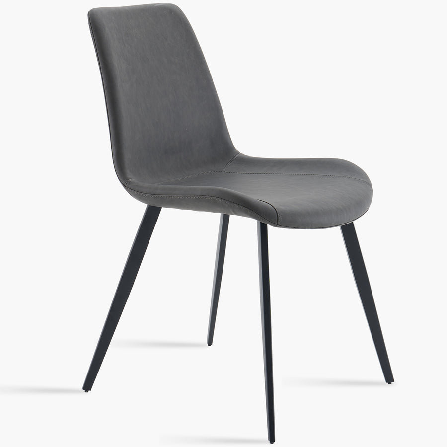 Modern Fabric And Leather Dining Chair METAL MAN N1