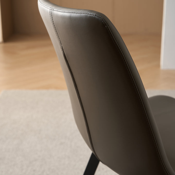 Modern Fabric And Leather Dining Chair METAL MAN N1