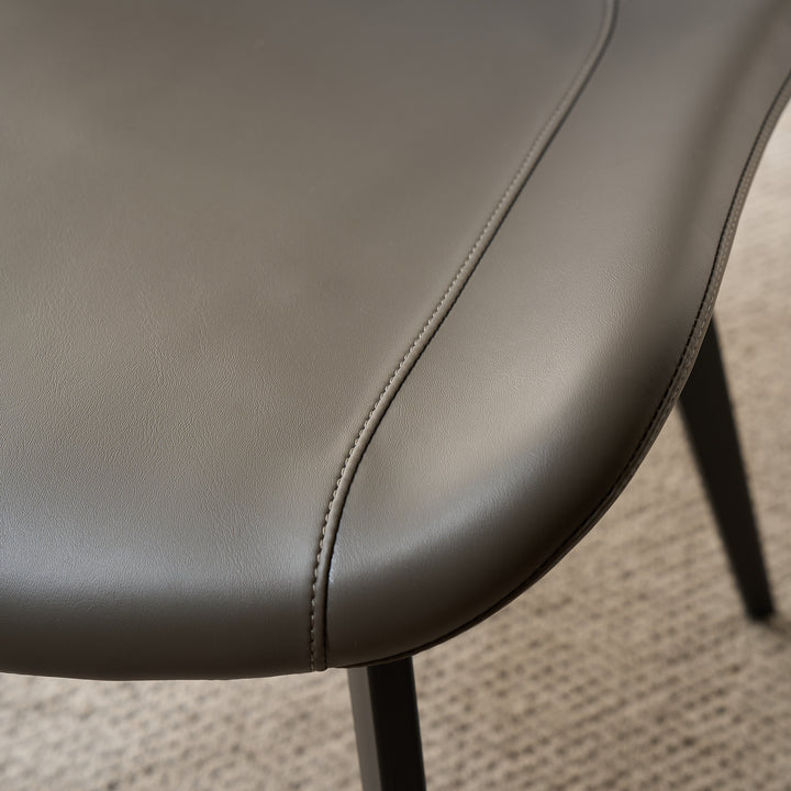 Modern Fabric And Leather Dining Chair METAL MAN N1