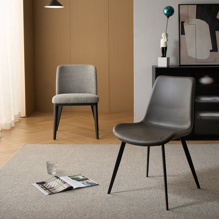 Modern Fabric And Leather Dining Chair METAL MAN N1