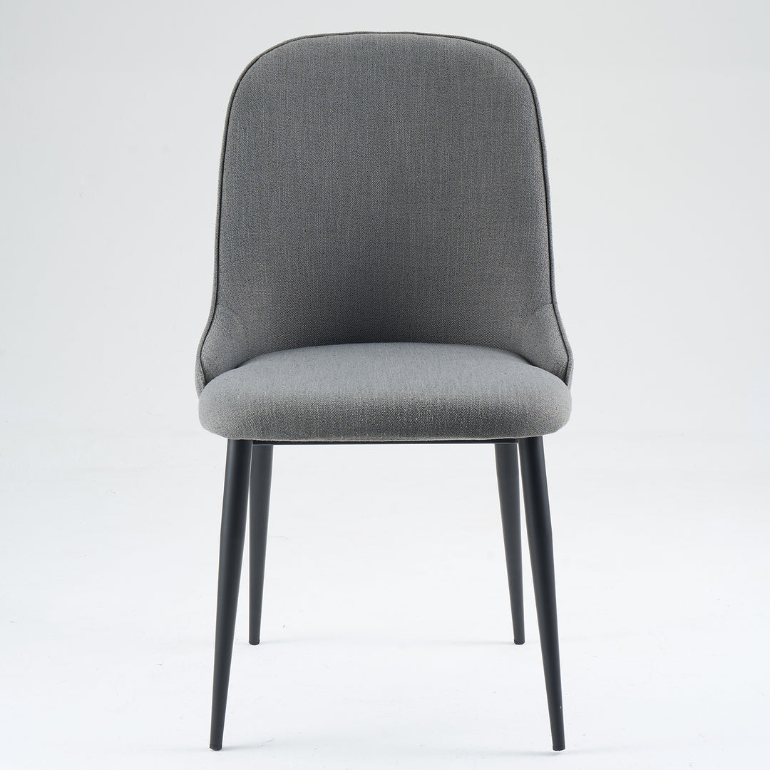 Modern Fabric And Leather Dining Chair METAL MAN N5