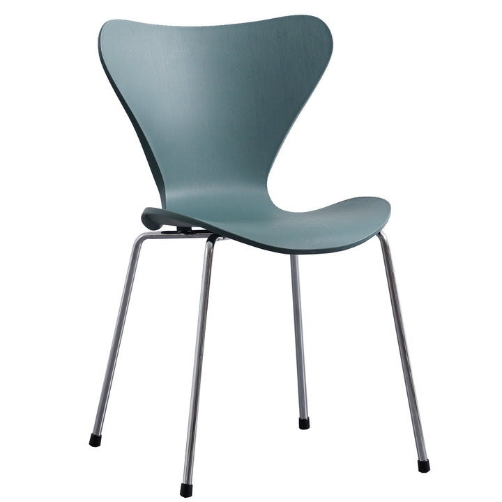 (Fast Delivery) Scandinavian Plastic Dining Chair ANT GREEN White Background