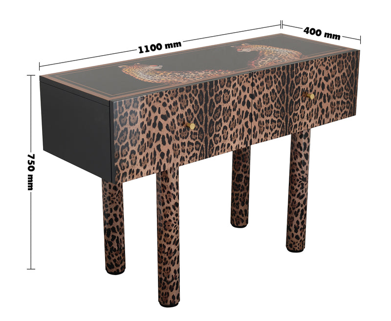 Eclectic Wood Drawer Cabinet High LEOPARD Size Chart