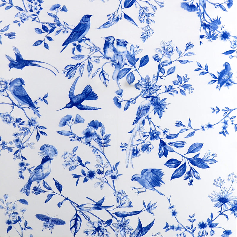 Eclectic Wood Storage Cabinet High DELFT BLUE Color Swatches