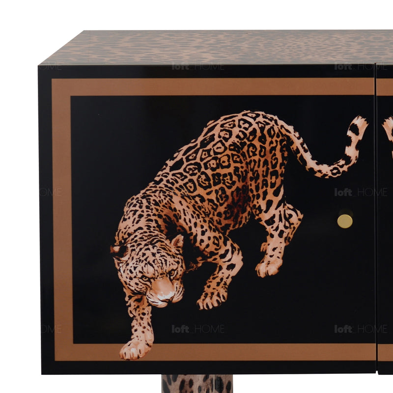Eclectic Wood Storage Cabinet High LEOPARD Color Swatches