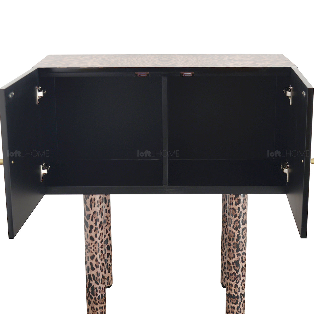 Eclectic Wood Storage Cabinet High LEOPARD Good to Know - 1