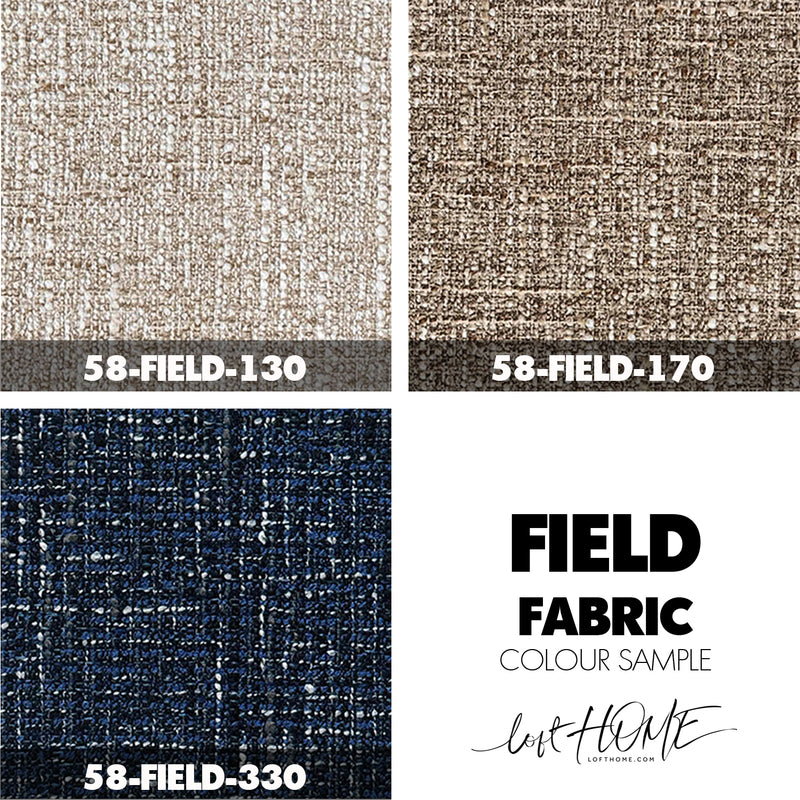 Japandi Mixed Weave Fabric 1 Seater Sofa LANGE Color Swatches