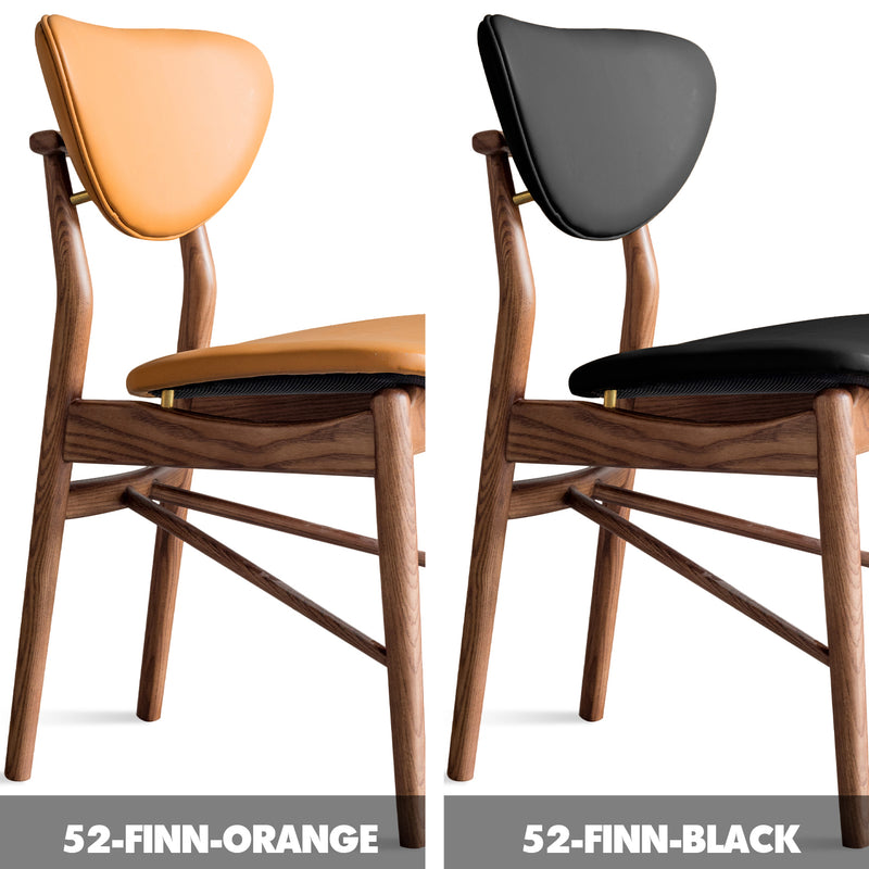 Japandi Leather Dining Chair FINN Color Swatches
