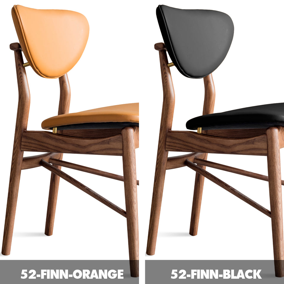 Japandi Leather Dining Chair FINN Color Swatches