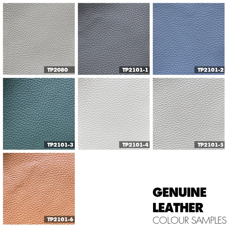 Modern Genuine Leather Bed KEANU Color Swatches