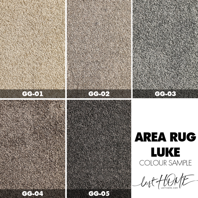 Modern Polyester Area Rug LUKE Color Swatches