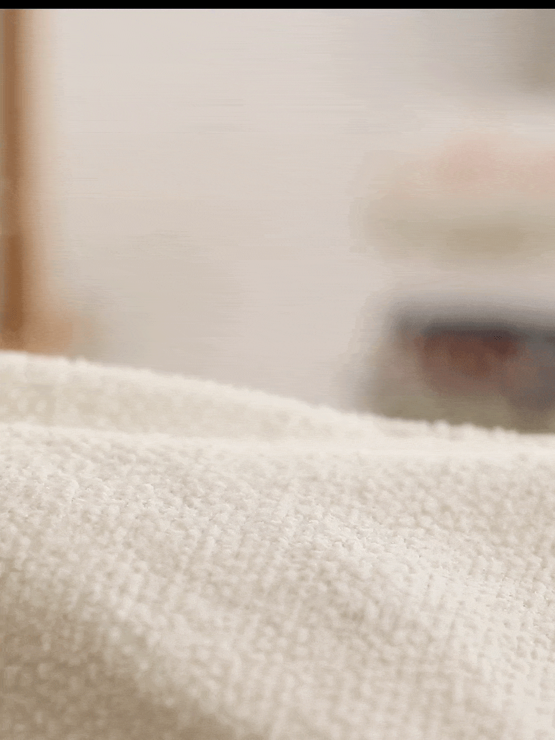 Scandinavian premium boucle fabric sofa cover material variants.