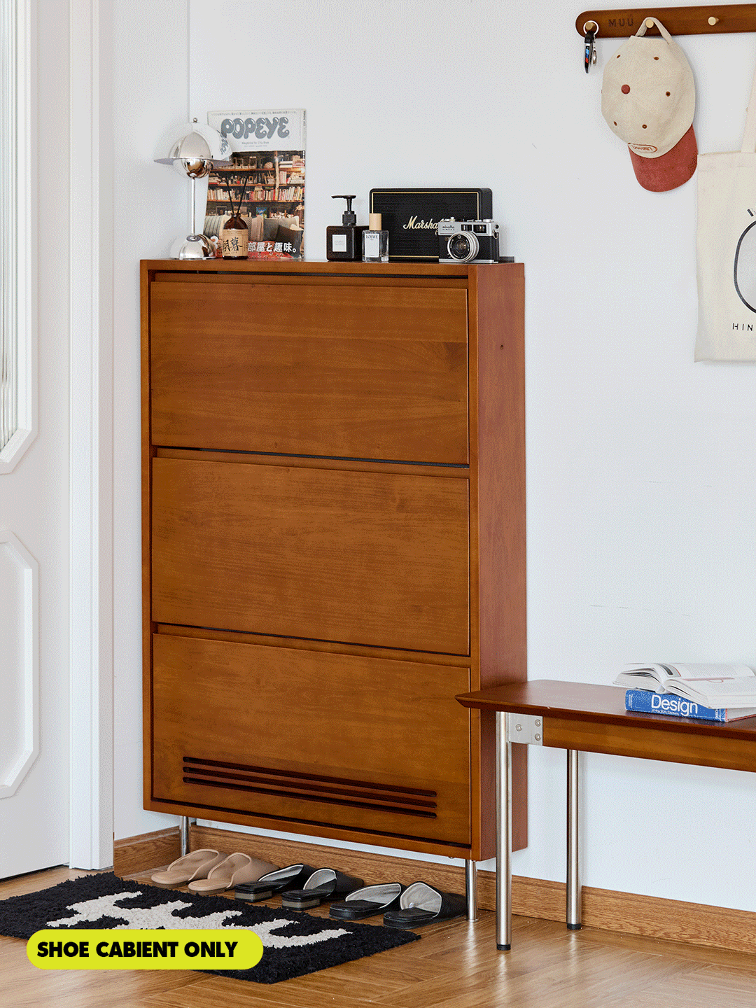 Vintage Boxwood Shoe Cabinet SEASON