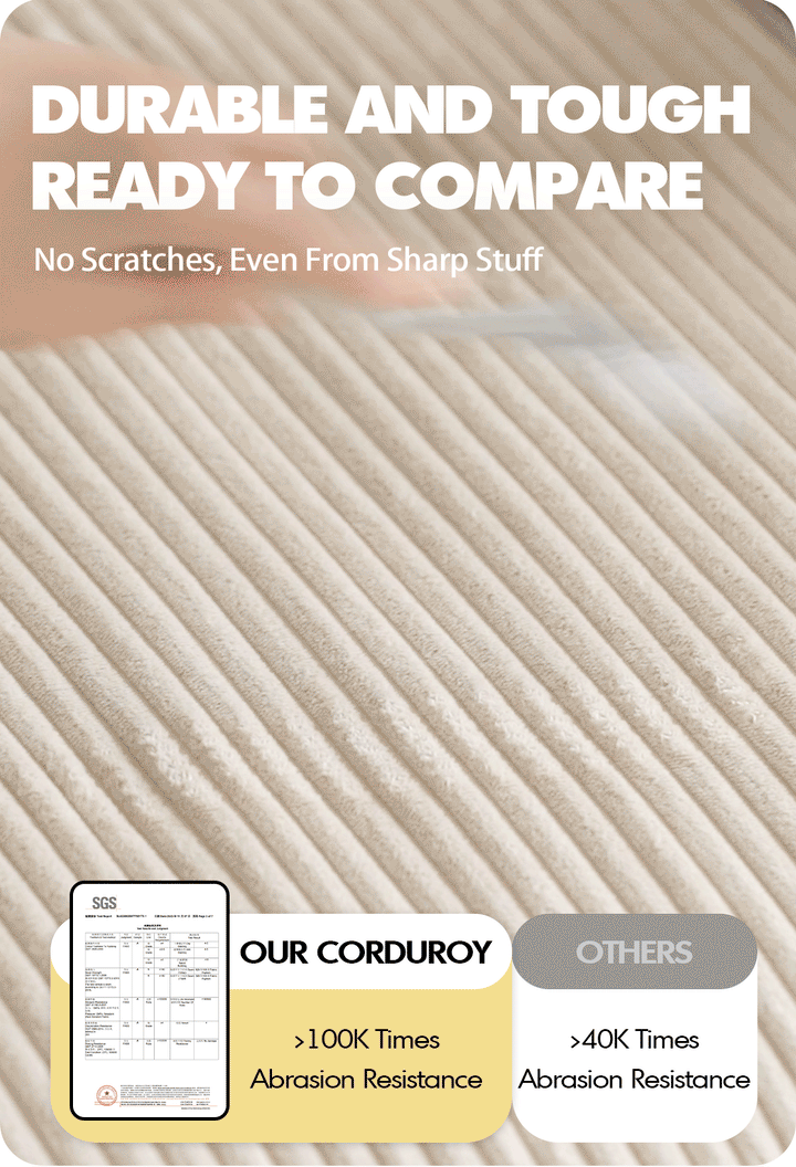 Scandinavian premium corduroy velvet fabric sofa cover conceptual design.