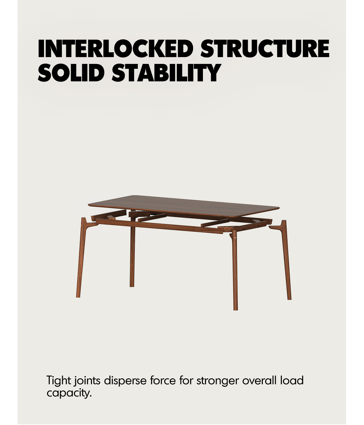 Japandi Walnut Wood Dining Table CHRONO Good to Know - 2
