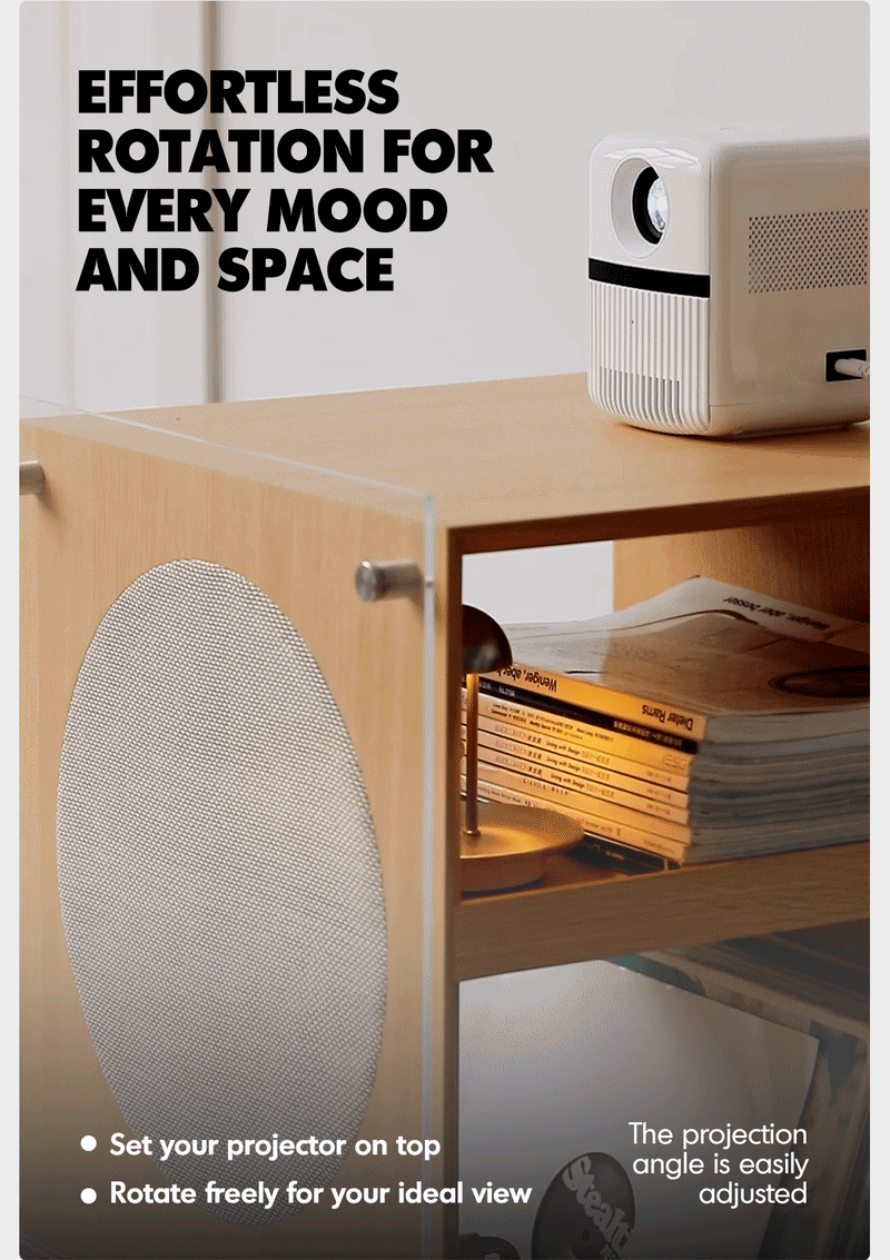 Minimalist Oak Wood Veneer Revolving Side Table MUSE Good to Know - 5