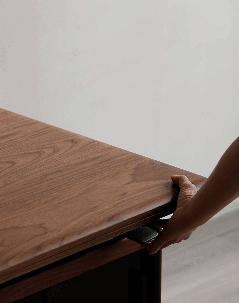 Vintage Walnut Wood Extendable Height Adjustable Coffee Table MIRROR LAKE