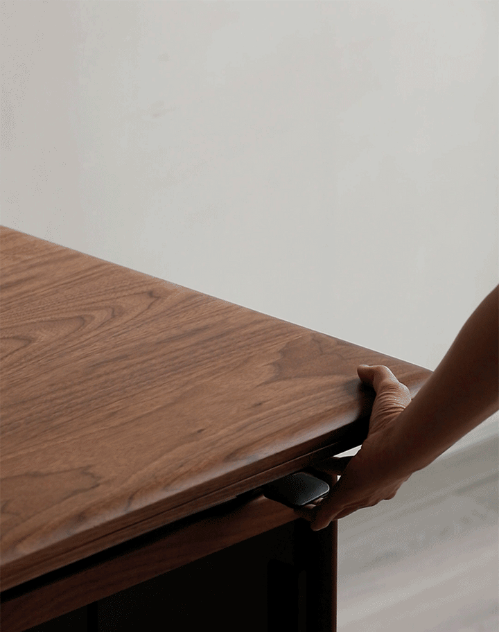 Vintage Walnut Wood Extendable Height Adjustable Coffee Table MIRROR LAKE