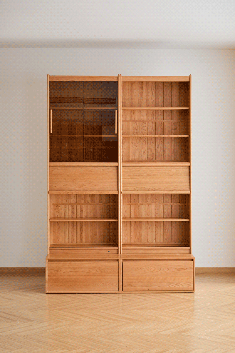 Scandinavian Cherry Wood Bookshelf VISTA