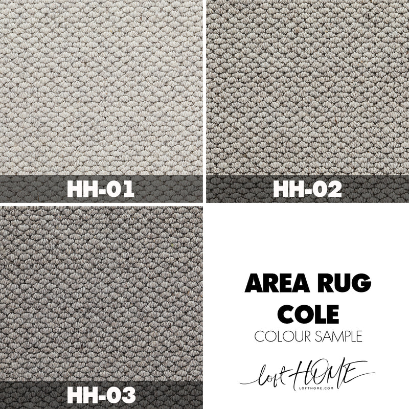 Modern Wool Area Rug COLE Color Swatches