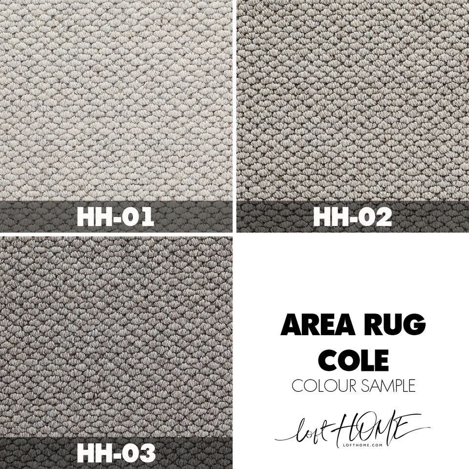 Modern Wool Area Rug COLE Color Swatches