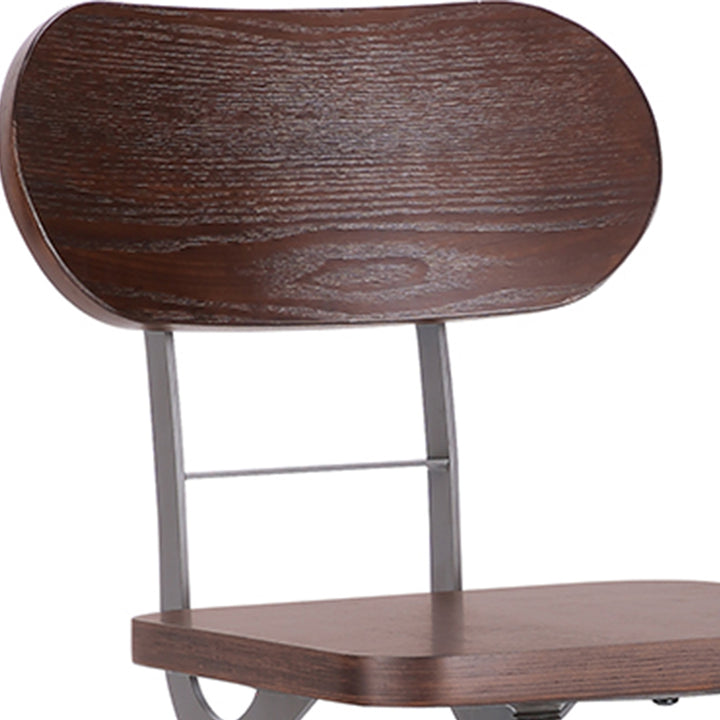 Industrial elm wood bar chair carl material variants.