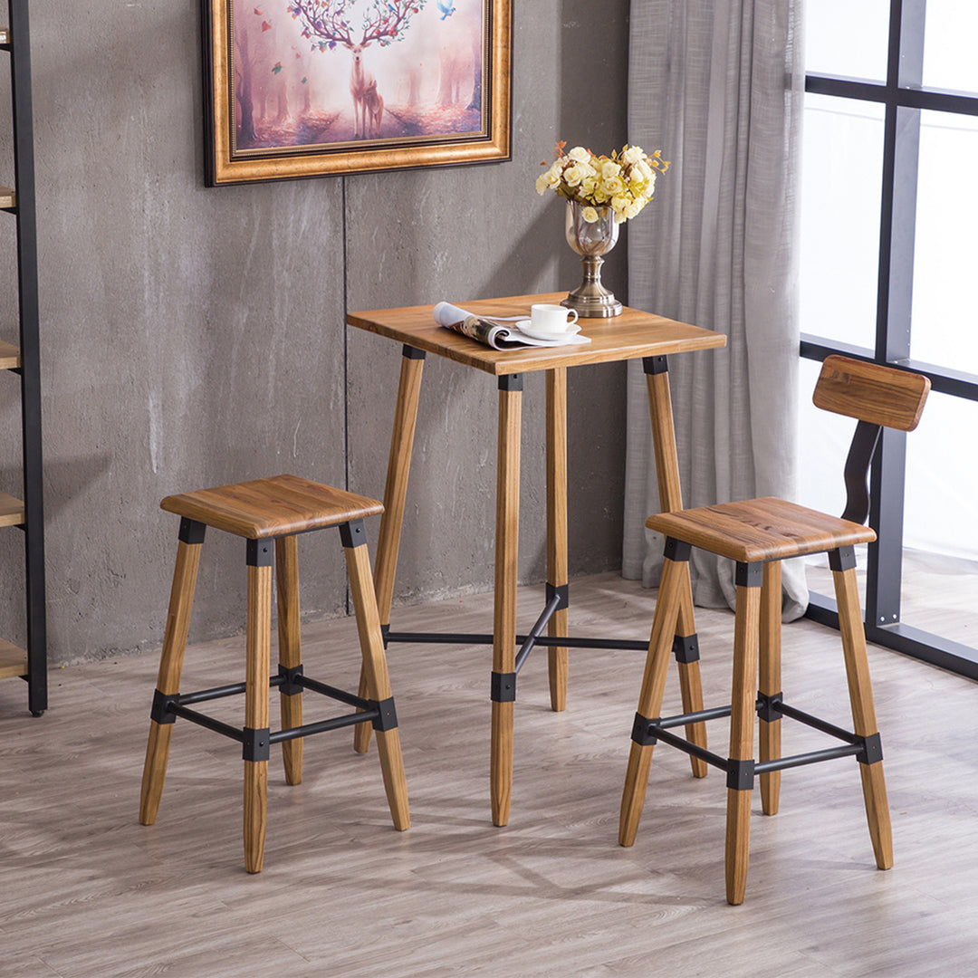 Industrial elm wood bar table herman primary product view.