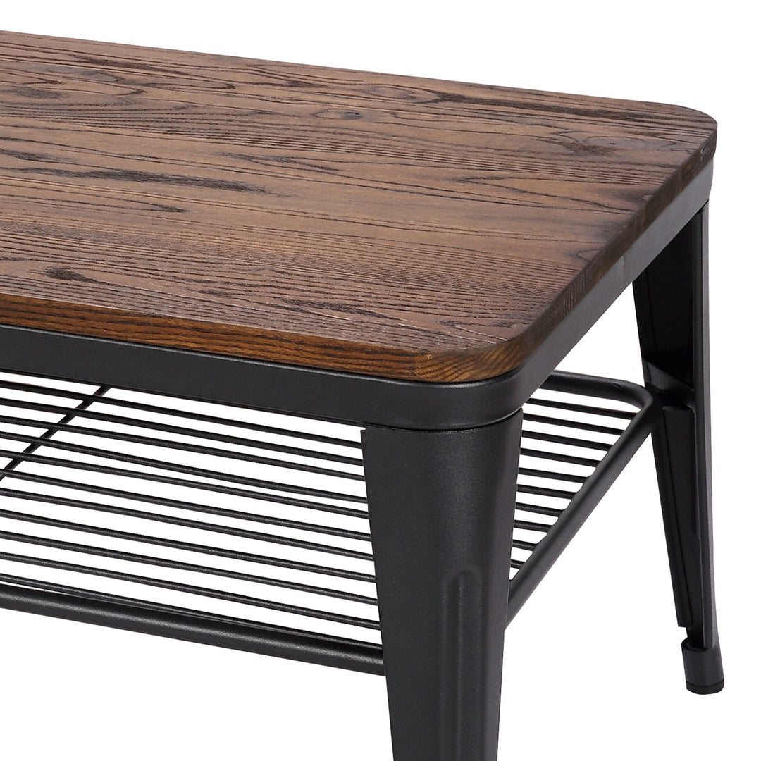 Industrial elm wood coffee table classic conceptual design.