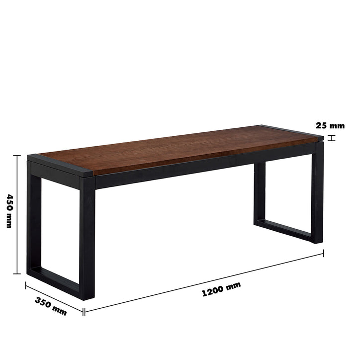 Industrial elm wood dining bench usquare size charts.