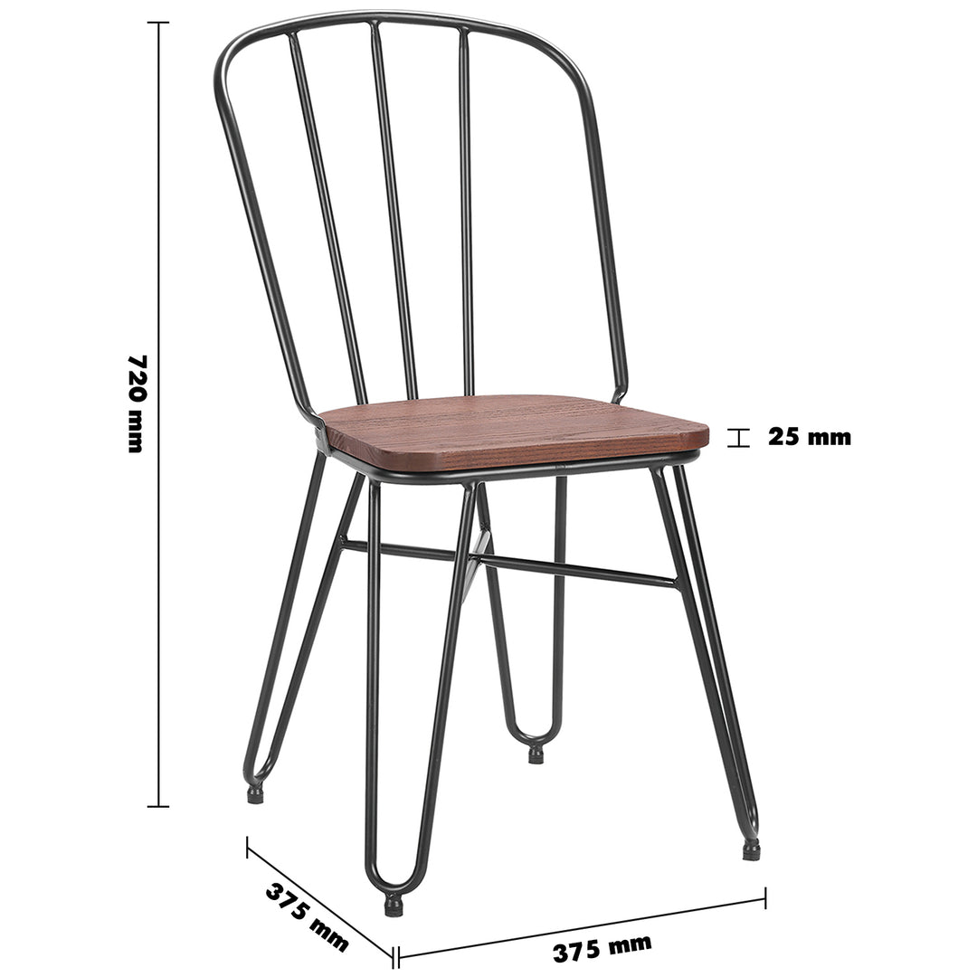 Industrial elm wood dining chair angela size charts.