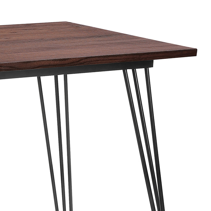 Industrial elm wood dining table angela in real life style.