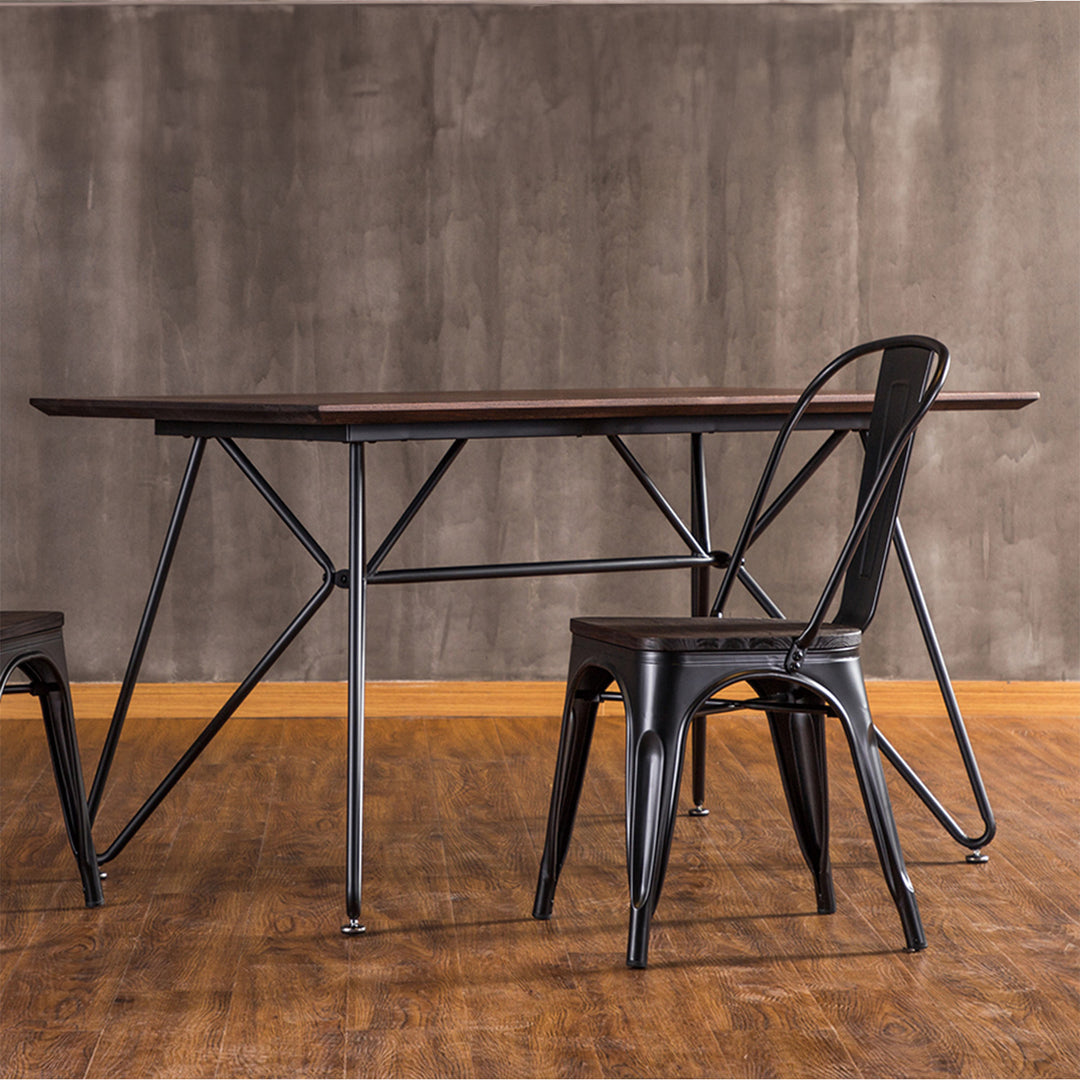 Industrial Elm Wood Dining Table SLOP SPIDER