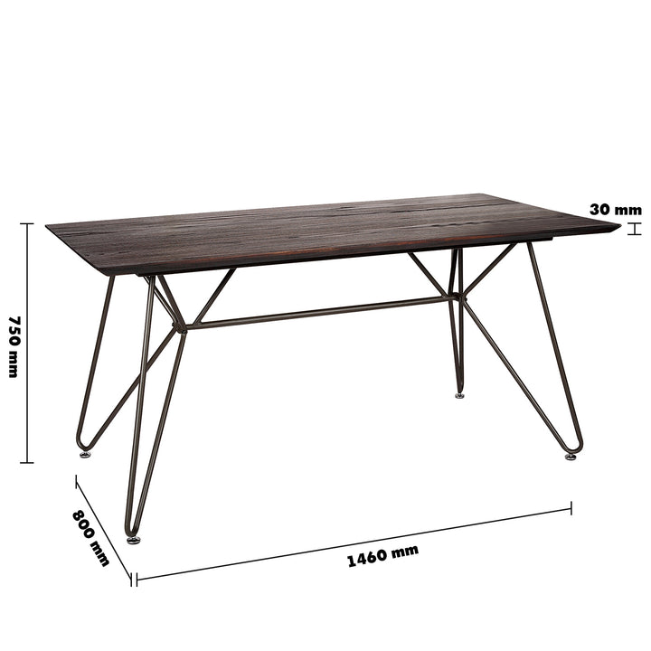 Industrial Elm Wood Dining Table SLOP SPIDER