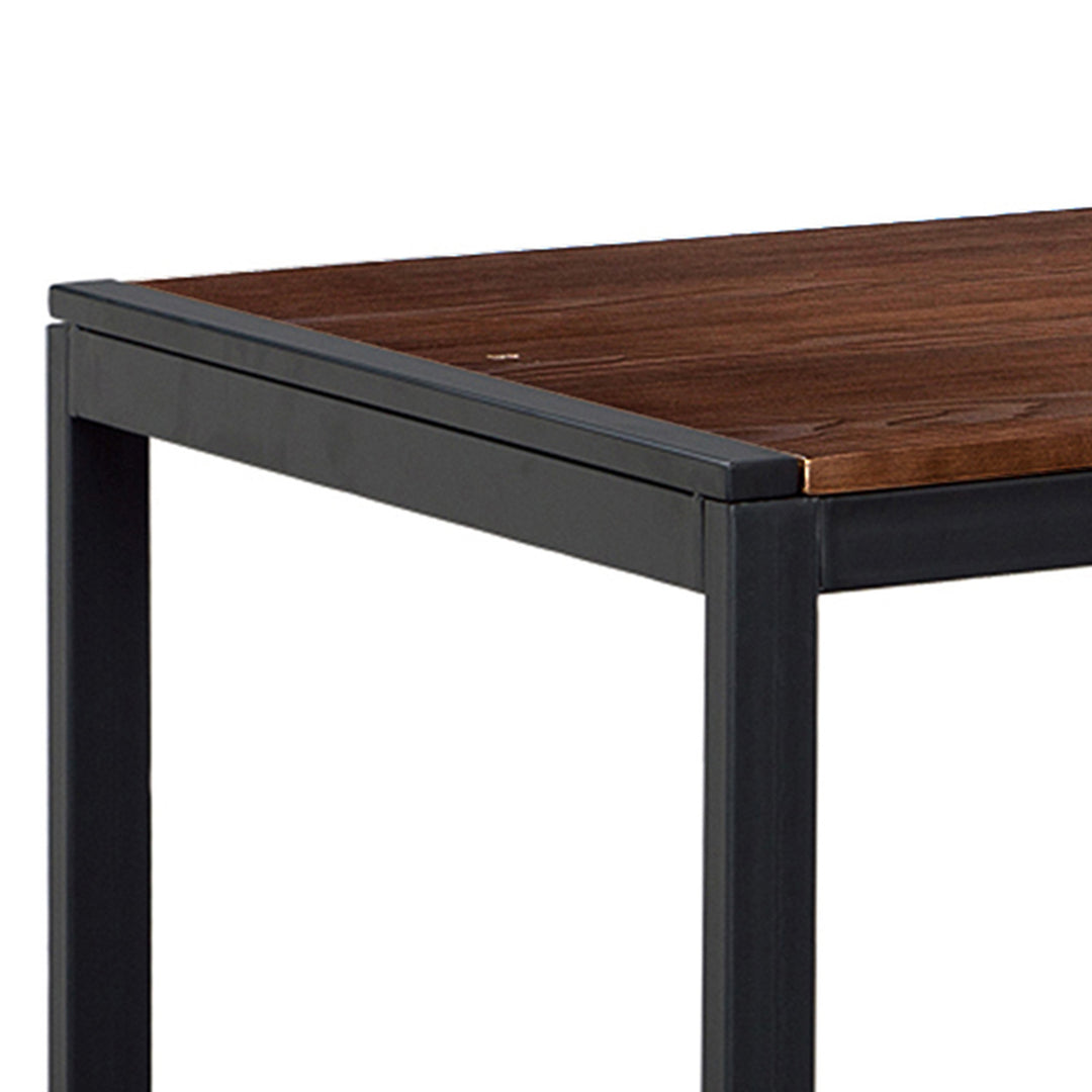 Industrial elm wood dining table usquare material variants.