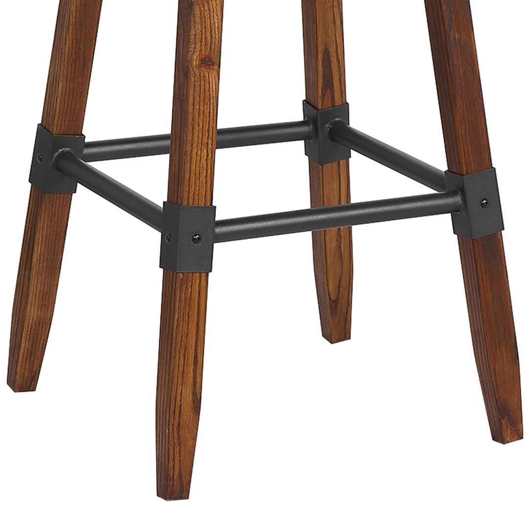 Industrial elm wood round bar stool herman environmental situation.